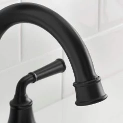 Glacier Bay Dunston 4 in. Centerset 2-Handle High-Arc Bathroom Faucet in Matte Black -Bathroom Faucets Store matte black glacier bay centerset bathroom faucets hd67513w 6810h a0 1000