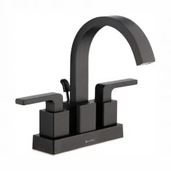 Glacier Bay Farrington 4 in. Centerset 2-Handle Hi-Arc Bathroom Faucet in Matte Black