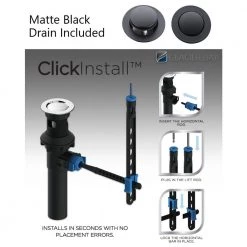 Glacier Bay Farrington 4 in. Centerset 2-Handle Hi-Arc Bathroom Faucet in Matte Black -Bathroom Faucets Store matte black glacier bay centerset bathroom faucets hd67750w 6110h 66 1000