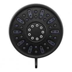 Glacier Bay 4-Spray Patterns with 1.8 GPM 3.5 in. Tub Wall Mount Single Fixed Shower Head in Matte Black -Bathroom Faucets Store matte black glacier bay fixed shower heads hd51783 x010h 1d 1000