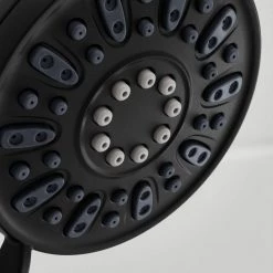 Glacier Bay 4-Spray Patterns with 1.8 GPM 3.5 in. Tub Wall Mount Single Fixed Shower Head in Matte Black -Bathroom Faucets Store matte black glacier bay fixed shower heads hd51783 x010h 40 1000
