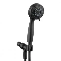 Glacier Bay 6-Spray Patterns with 1.8 GPM 3.6 in. Wall Mount Handheld Shower Head in Matte Black -Bathroom Faucets Store matte black glacier bay handheld shower heads hd58303 3810h 1d 1000