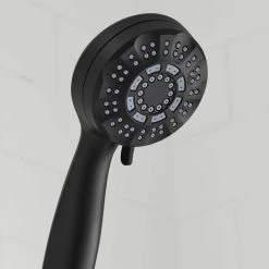 Glacier Bay 6-Spray Patterns with 1.8 GPM 3.6 in. Wall Mount Handheld Shower Head in Matte Black -Bathroom Faucets Store matte black glacier bay handheld shower heads hd58303 3810h 40 1000