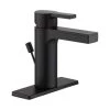 Glacier Bay Modern Contemporary Single Hole Single-Handle Low-Arc Bathroom Faucet in Matte Black