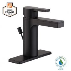 Glacier Bay Modern Contemporary Single Hole Single-Handle Low-Arc Bathroom Faucet in Matte Black -Bathroom Faucets Store matte black glacier bay single hole bathroom faucets hd67771w 6010h c3 1000
