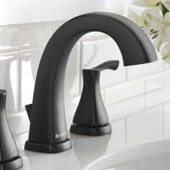 Glacier Bay Jaci 8 in. Widespread 2-Handle Bathroom Faucet in Matte Black -Bathroom Faucets Store matte black glacier bay widespread bathroom faucets fw6ac012bl 1d 1000