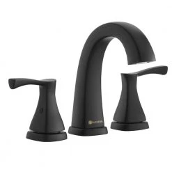 Glacier Bay Jaci 8 in. Widespread 2-Handle Bathroom Faucet in Matte Black