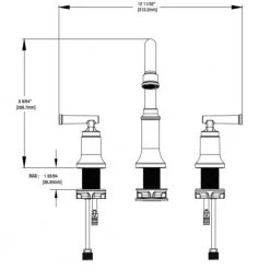 Glacier Bay Oswell 8 in. Widespread 2-Handle High-Arc Bathroom Faucet in Matte Black -Bathroom Faucets Store matte black glacier bay widespread bathroom faucets hd67084w 6010h 44 1000