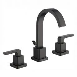 Glacier Bay Farrington 8 in. Widespread 2-Handle High-Arc Bathroom Faucet in Matte Black