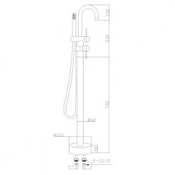 IHOMEadore 2-Handle Floor-Mount Roman Tub Faucet with Hand Shower in Matte Black -Bathroom Faucets Store matte black ihomeadore roman tub faucets rbbf61001mb 4f 1000