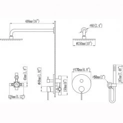 IHOMEadore 1-Spray Round Hand Shower and Showerhead from Wall Combo Kit with Slide Bar and Valve in Matte Black 15 IHOMEadore 1-Spray Round Hand Shower and Showerhead from Wall Combo Kit with Slide Bar and Valve in Matte Black -Bathroom Faucets Store matte black ihomeadore wall bar shower kits rcs81001mb 76 1000