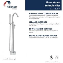 KEENEY Belanger Single-Handle Freestanding Tub Faucet with Hand Shower in Matte Black -Bathroom Faucets Store matte black keeney claw foot tub faucets del45cmb 1f 1000