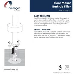 KEENEY Belanger Single-Handle Freestanding Tub Faucet with Hand Shower in Matte Black -Bathroom Faucets Store matte black keeney claw foot tub faucets del45cmb 44 1000