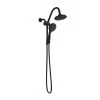 KEENEY Belanger 2-Spray 6 in. Dual Shower Head and Handheld Shower Head with Low Flow in Matte Black