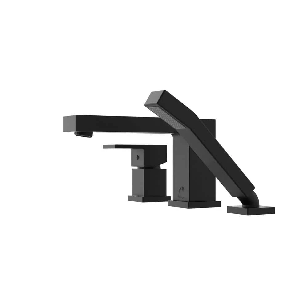 KEENEY Belanger Single-Handle Deck-Mount Roman Tub Faucet with Hand Shower in Matte Black 3 KEENEY Belanger Single-Handle Deck-Mount Roman Tub Faucet with Hand Shower in Matte Black - Image 3