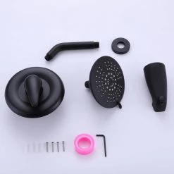 KINWELL Single-Handle 5- -Spray Shower Faucet in Matte Black (Valve Included) -Bathroom Faucets Store matte black kinwell shower faucets ucsf 2w01mb fa 1000