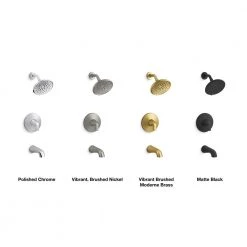 KOHLER Cursiva Single-Handle 3-Spray Tub and Shower Faucet in Matte Black (Valve Included) -Bathroom Faucets Store matte black kohler bathtub shower faucet combos k r26929 4g bl 66 1000