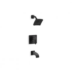 KOHLER Katun Single-Handle 3-Spray Tub and Shower Faucet in Matte Black (Valve Included)