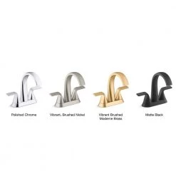 KOHLER Cursiva 4 in. Centerset 2-Handle Bathroom Faucet in Matte Black -Bathroom Faucets Store matte black kohler centerset bathroom faucets k r30578 4d bl 66 1000