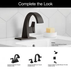 KOHLER Katun Single Hole or 4 in. Centerset Single-Handle Bathroom Faucet in Matte Black -Bathroom Faucets Store matte black kohler single hole bathroom faucets k r78037 4d bl 1d 1000