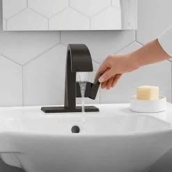 KOHLER Katun Single Hole or 4 in. Centerset Single-Handle Bathroom Faucet in Matte Black -Bathroom Faucets Store matte black kohler single hole bathroom faucets k r78037 4d bl 40 1000