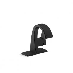 KOHLER Katun Single Hole or 4 in. Centerset Single-Handle Bathroom Faucet in Matte Black