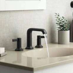 KOHLER Ashan 8 in. Widespread 2-Handle Bathroom Faucet in Matte Black -Bathroom Faucets Store matte black kohler widespread bathroom faucets k r27138 4d bl 40 1000