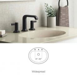 KOHLER Ashan 8 in. Widespread 2-Handle Bathroom Faucet in Matte Black -Bathroom Faucets Store matte black kohler widespread bathroom faucets k r27138 4d bl 4f 1000