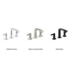 KOHLER Ashan 8 in. Widespread 2-Handle Bathroom Faucet in Matte Black -Bathroom Faucets Store matte black kohler widespread bathroom faucets k r27138 4d bl 66 1000