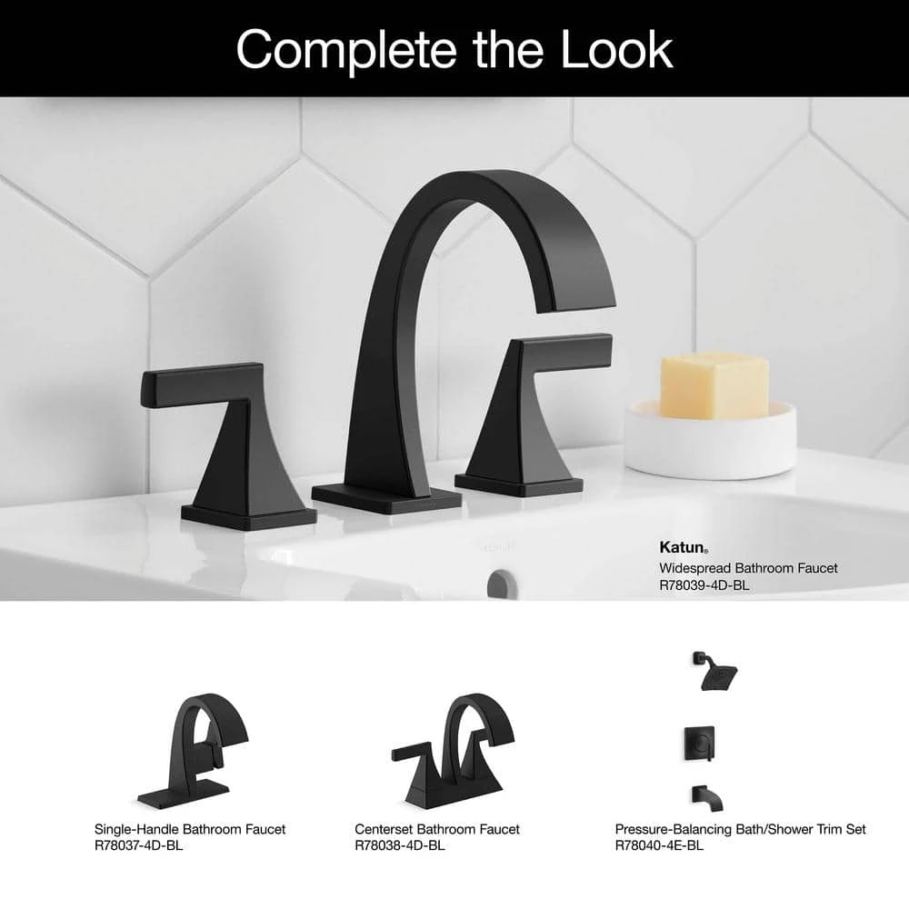 KOHLER Katun 8 in. Widespread 2-Handle Bathroom Faucet in Matte Black 5 KOHLER Katun 8 in. Widespread 2-Handle Bathroom Faucet in Matte Black - Image 5