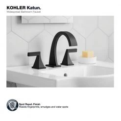 KOHLER Katun 8 in. Widespread 2-Handle Bathroom Faucet in Matte Black 17 KOHLER Katun 8 in. Widespread 2-Handle Bathroom Faucet in Matte Black -Bathroom Faucets Store matte black kohler widespread bathroom faucets k r78039 4d bl c3 1000