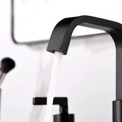 LUXIER Contemporary 8 in. Widespread 2-Handle Bathroom Faucet with Pop-Up Drain in Matte Black -Bathroom Faucets Store matte black luxier widespread bathroom faucets wsp04 tm 44 1000