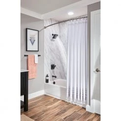 MOEN Genta Single-Handle 1-Spray Tub and Shower Faucet in Matte Black (Valve Included) -Bathroom Faucets Store matte black moen bathtub shower faucet combos 82760bl 4f 1000