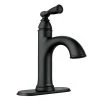 MOEN Banbury 4 in. Centerset Single Handle Bathroom Faucet in Matte Black