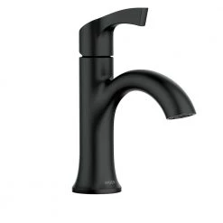 MOEN Korek Single Hole Single-Handle Bathroom Faucet with Drain Kit Included in Matte Black -Bathroom Faucets Store matte black moen single hole bathroom faucets 84466bl 4f 1000