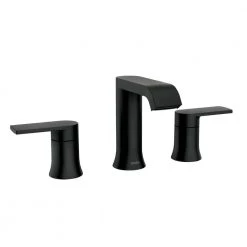MOEN Genta 8 in. Widespread 2-Handle Bathroom Faucet in Matte Black