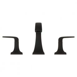 Pfister Bellance 8 in. Widespread Two Handle Bathroom Faucet with Drain Kit Included in Matte Black -Bathroom Faucets Store matte black pfister widespread bathroom faucets lf 049 bllb fa 1000