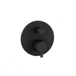 PULSE Showerspas 6-Spray Round Hand Shower and Showerhead Wall Combo Kit with Slide Bar and Valve in Matte Black -Bathroom Faucets Store matte black pulse showerspas dual shower heads 3006 mb 1f 1000