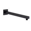 Rainlex 16 in. Square Wall Mount Shower Arm and Flange in Matte Black