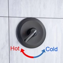 Rainlex Single-Handle 6-Spray Round High Pressure Shower Faucet with Shower Head in Matte Black (Valve Included) 10 Rainlex Single-Handle 6-Spray Round High Pressure Shower Faucet with Shower Head in Matte Black (Valve Included) -Bathroom Faucets Store matte black rainlex shower faucets rx92102h 6 4f 1000