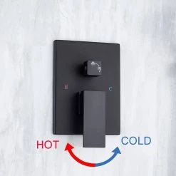 Rainlex Single-Handle 1-Spray 12 in. Ceiling Shower Head Square High Pressure Shower Faucet in Matte Black (Valve Included) -Bathroom Faucets Store matte black rainlex shower faucets w95102h 12 1f 1000