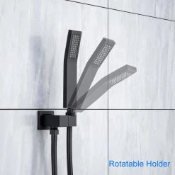 Rainlex Single-Handle 1-Spray 12 in. Ceiling Shower Head Square High Pressure Shower Faucet in Matte Black (Valve Included) -Bathroom Faucets Store matte black rainlex shower faucets w95102h 12 44 1000