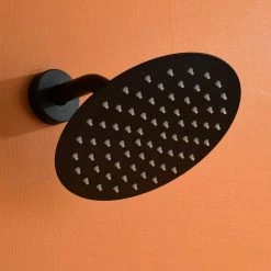 WELLFOR Single-Handle 1-Spray Shower Faucet with 8 in. Fixed Shower Head in Matte Black (Valve Included) -Bathroom Faucets Store matte black shower faucets wk0726 44 1000