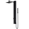 VIGO Orchid 39.375 in. 2-Jet Shower Panel System with Square Shower Head in Matte Black