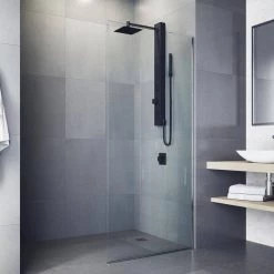 VIGO Orchid 39.375 in. 2-Jet Shower Panel System with Square Shower Head in Matte Black -Bathroom Faucets Store matte black vigo shower towers vg08014mb c3 1000