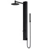 VIGO Gardenia 39.375 in. 2-Jet Shower Panel System with Round Shower Head in Matte Black