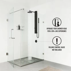 VIGO Gardenia 39.375 in. 2-Jet Shower Panel System with Round Shower Head in Matte Black -Bathroom Faucets Store matte black vigo shower towers vg08016mb 77 1000