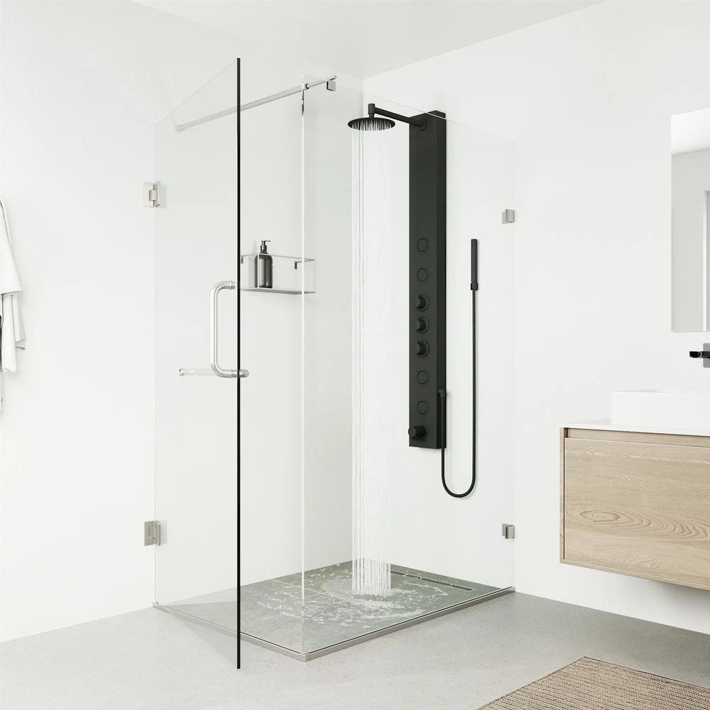VIGO Bowery 59.0625 in. 4-Jet Shower Panel System with Round Shower head and Tub Filler in Matte Black 4 VIGO Bowery 59.0625 in. 4-Jet Shower Panel System with Round Shower head and Tub Filler in Matte Black - Image 4