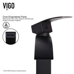 VIGO Satro Single-Handle Single Hole Bathroom Faucet in Matte Black -Bathroom Faucets Store matte black vigo single hole bathroom faucets vg01015mb 1d 1000