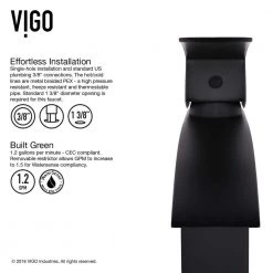 VIGO Satro Single-Handle Single Hole Bathroom Faucet in Matte Black -Bathroom Faucets Store matte black vigo single hole bathroom faucets vg01015mb 40 1000